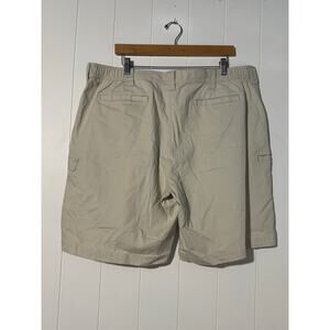 Berkley Jensen Men’s Khaki Cotton Spandex Cargo Shorts Size 40W Twill